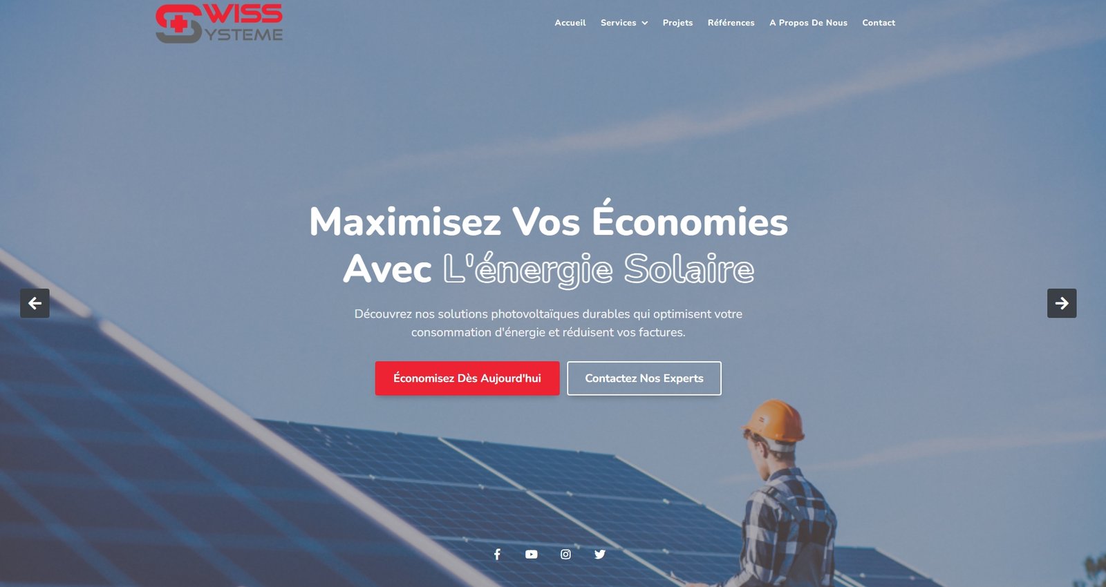 Swissystème website homepage