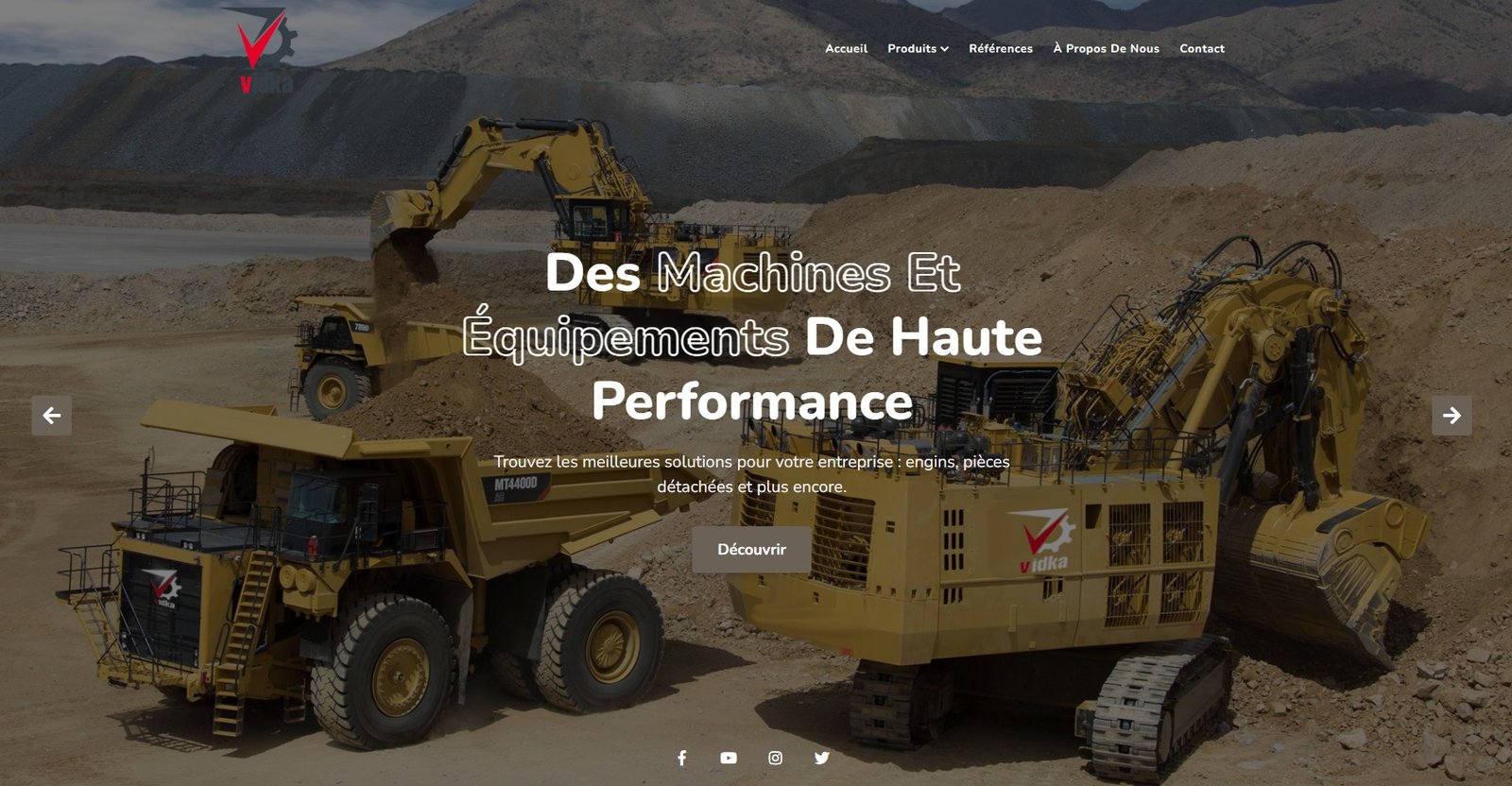 Vidka corporate website homepage